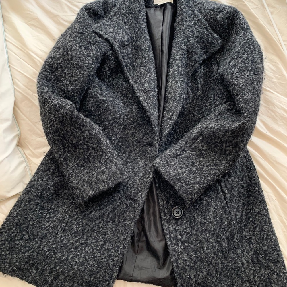 Anne Klein Charcoal Wool Coat